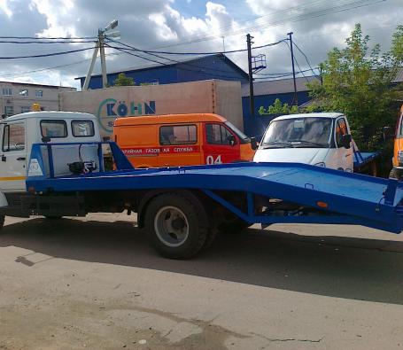 Эвакуатор ГАЗон ГАЗ-3309 с ломаной платформой