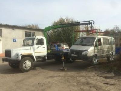 Эвакуатор ГАЗон ГАЗ-3309 с КМУ и прямой платформой