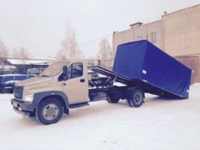 Эвакуатор ГАЗон NEXT со сдвижной платформой и съемным прямоугольным тентом