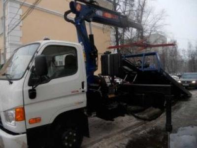 Автомобиль с КМУ и сдвижной платформой Hyundai HD 78